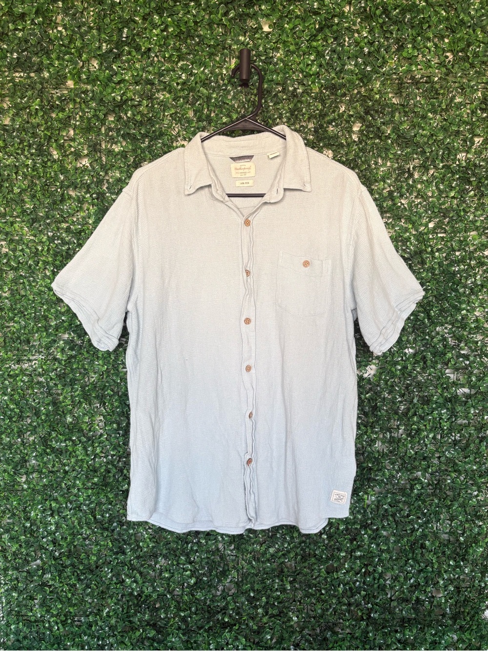 Weatherproof Light Blue Short-Sleeve Button-Down Shirt